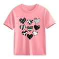 thumbnail image 1 of Blusas y camisas de manga corta con cuello redondo para niños y niñas, camisetas gráficas de manga corta, blusas con estampados bonitos para la temporada escolar., 1 of 9