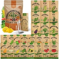 Organo Republic - 25 Summer Vegetable & Herbs Seeds Varieties - 6,820  Non GMO Heirloom Garden Seeds