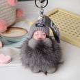 thumbnail image 2 of Furry Sleeping Baby Keychain with Sleeping Pompon, Suitable for Babies, Handbags Or Car Pendants, Keychains, 2 of 2
