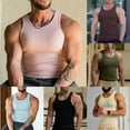 thumbnail image 5 of Mens Summer Knitted Ribbed Fitness Sports Leisure Slim Vest Muscle Tank Tops, 5 of 11