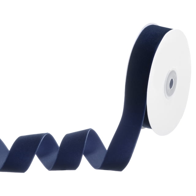 Cinta de Terciopelo 10 Yards 1" Ancha Cintas de Tela de Nailon, Azul Marino