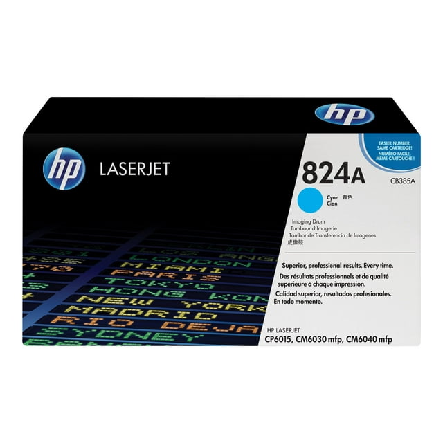 HP 824A - Cyan - original - kit de Tambour - pour Color LaserJet CM6040, CM6040f, CM6049f, CP6015de, CP6015dn, CP6015n, CP6015x, CP6015xh