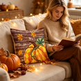 thumbnail image 4 of PiGOGI Thanksgiving Pillow Covers Pumpkin Maple Leaf Print Throw Pillow Cases Fall Cushion Covers Soft Home Decor for Sofa Bedroom, 4 of 7