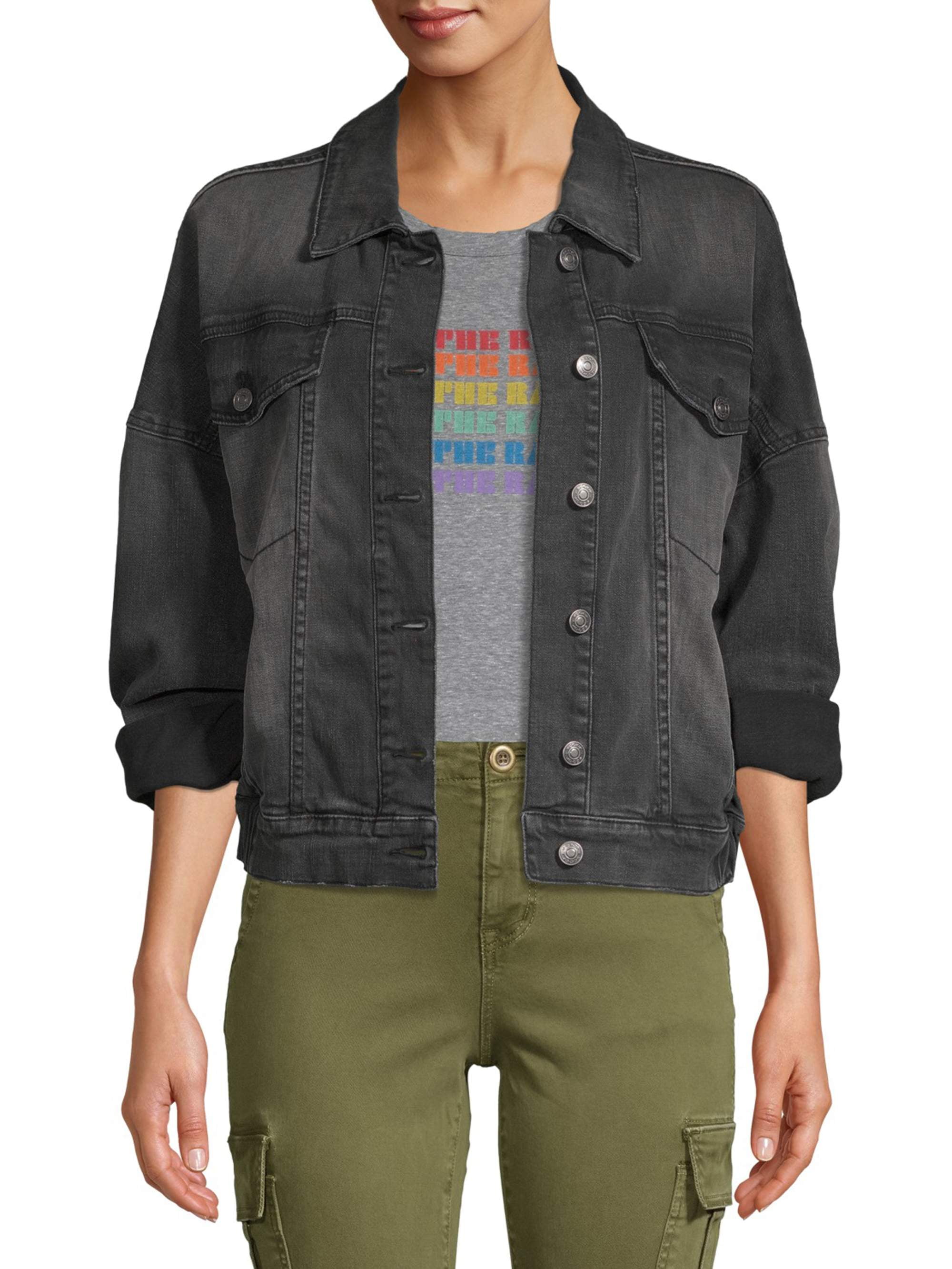 walmart black jean jacket