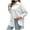 White, variant on Besolor Womens Oversized Button down Shirts Collared 3/4 Length Sleeve Tops Casual Plus Size Summer Fall Blouses