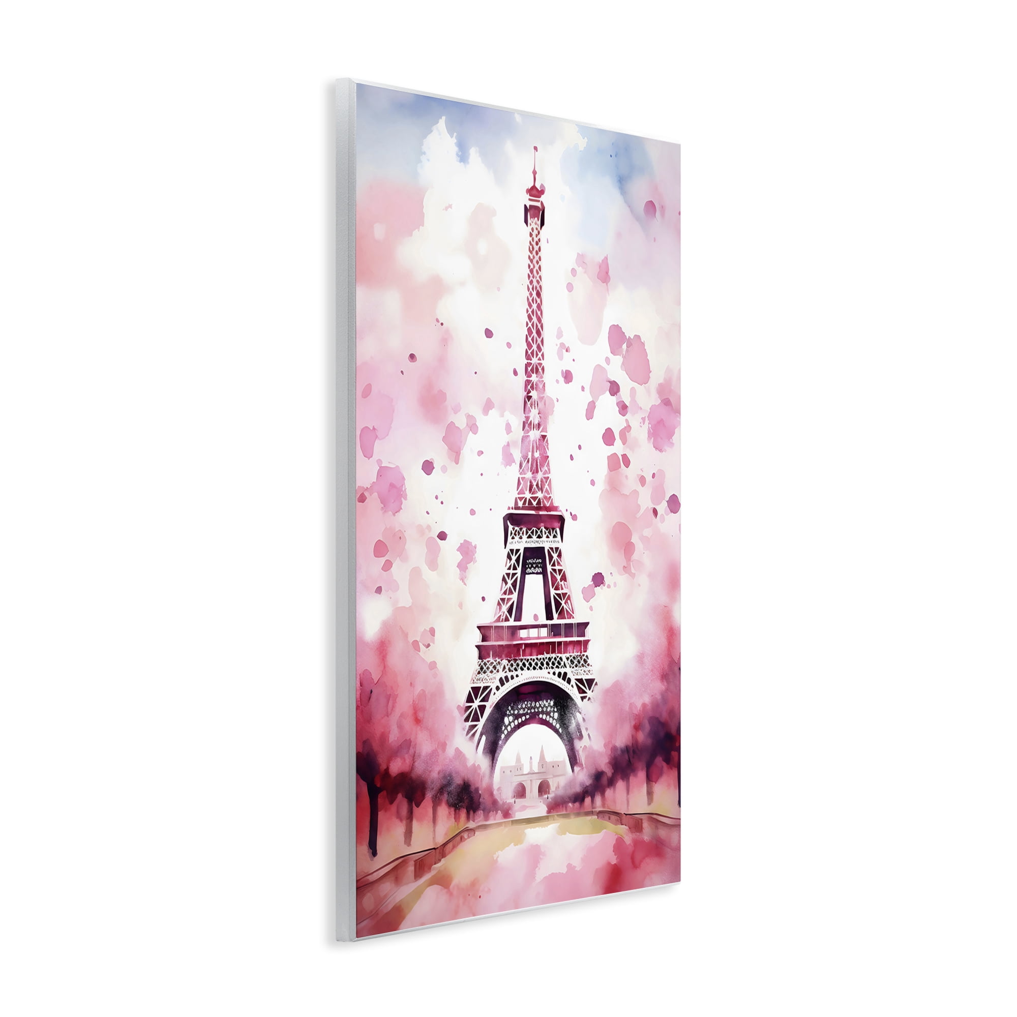Stupell Industries Blush Watercolor Eiffel Tower Wall Plaque Art, design by Creative Studio