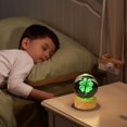 thumbnail image 4 of IPEWLEX Luminous Crystal Ball Night Light - 2.4in Carved Crystal Base, Four-Leaf Clover Design, Holiday Gift Decor for Home & Office, 4 of 5