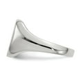 thumbnail image 3 of 14K White Gold Ring Band Signet 11.0x10.5mm Closed Back, Size 6, 3 of 5