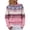 31#Pink, variant on Ladies Retro Nordic Fair Isle Knit Sweater Multicolor Geometric Stripe Crew Neck Long Sleeve Casual Pullover M
