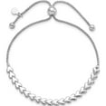 thumbnail image 3 of Sterling Silver Jbsp's Rhodium-Plated Polished Heart Bolo Bracelet Made In Italy qlf1251, 3 of 5