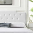 thumbnail image 4 of Tufted Headboard, Full Queen Size, Velvet, White, Modern Contemporary Urban Design, Bedroom Master Guest Suite, 4 of 8