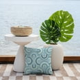 thumbnail image 3 of Arden Selections 16 x 16 in Outdoor Square Throw Pillow, Coastal Blue Geometric (2-pack), 3 of 5