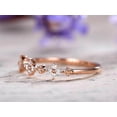 thumbnail image 4 of 0.25 Carat Moissnaite Diamond Wedding Ring Half Eternity Milgrain Floral Anniversary ring Promise Ring with 18k Gold Plating, 4 of 9