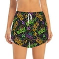 thumbnail image 2 of KLL Mardi Gras Surface Pattern Shorts Women,Athletic Shorts High Waisted Running Shorts Pocket Sporty Short Gym Elastic Workout Shorts-XX-Large, 2 of 7