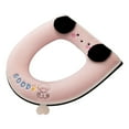thumbnail image 2 of YHAICO Soft Toilet Seat Cushion Zipper Style Household Toilet Seat Cushion Use Plush Toilet Seat Cover Winter Season Thickening and Warm Washable Toilet Seat Cushion with Handle, 2 of 6
