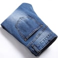 thumbnail image 5 of TIREOW Boys Skinny Ripped Denim Pants Elastic Slim Fit Fashionable Destroyed Jeans Zipper Button Down Denim Trousers, 5 of 6