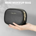 thumbnail image 5 of Small Makeup Bag Travel Train Case with Mirror and Light Mini Travel Makeup Train Case Cosmetic Organizer 3 Adjustable Brightness Toiletry Bag Portable Artist Storage, 5 of 14