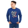 thumbnail image 4 of American Land of the Free Patriotic Long Sleeve TShirt Men Women Brisco Brands S, 4 of 6