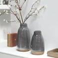 thumbnail image 2 of Ceramic Round Vase Gloss Finish Dark Gray..8.00"x8.00"x14.50"H, 2 of 2