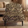 thumbnail image 2 of HELLHERO Dustproof Stain Protection Armless Accent Chair Cover for Armless Chair, Armless Chair Slipcover Glitter Leopard Print, 2 of 8