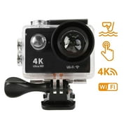 Action Camera 4K WiFi Ultra HD Underwater Waterproof 30M Sports Camcorder with 170° EIS Sensor, 2 Upgraded Batteries, Portable Carrying Bag