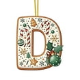thumbnail image 2 of DAMAI 26 Pcs Gingerbread Alphabet Ornaments for Christmas Tree, Candy Cane Initial Letter Pendant with Berries Pattern, A to Z Decorative Hanging Ornaments for DIY Craft Christmas, 2 of 5