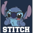 thumbnail image 2 of Men's Lilo & Stitch Silly Black Glasses Long Sleeve Shirt Navy Blue Medium, 2 of 4