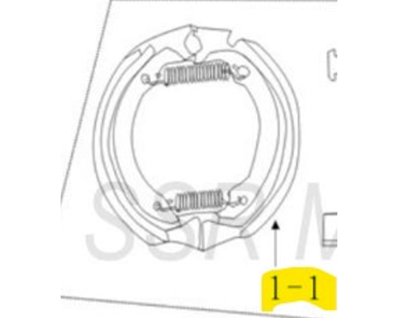 SSR Drum Brake Shoe Set (Front or Rear) 20142023 SR70 A004900400