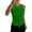 Green, variant on Womens Sleeveless Racerback High Neck Casual Basic Cotton Ribbed Fitted Tank Top Army Green L