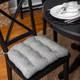 thumbnail image 6 of Barnett Home Decor Dining Chair Cushions with Ties, 16.5 x 18, Pack of 2 – Brisbane Silver Grey Tweed – Stain-Resistant Performance Fabric, Latex Foam Fill, Made in USA, 6 of 9