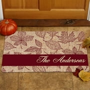 Personalized Fall Leaves Doormat