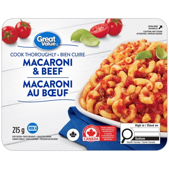 Great Value Macaroni & Beef, 215 g