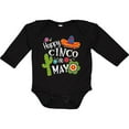 thumbnail image 3 of Inktastic Happy Cinco de Mayo- Sombrero, Cactus, Flowers Boys or Girls Long Sleeve Baby Bodysuit, 3 of 5