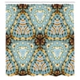 thumbnail image 3 of Ambesonne Ethnic Shower Curtain, Tie Dye Effect Batik, 69"Wx84"L, Brown Blue, 3 of 5