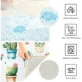 thumbnail image 7 of GZHJMY Cactus Cacti Succulent Polka Dot Bath Mat for Bathroom Shower U Shape Toilet Rugs Contour Carpet Set, Fluffy Absorbent & Machine Washable, 2 Piece Carpet Runner, 7 of 7
