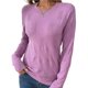 thumbnail image 1 of Suéteres de Punto para Mujer, Estilo Pullover, Larga, Moda Otoño Violeta XL, 1 of 10