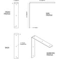 thumbnail image 2 of Ekena Millwork 2"W x 12"D x 12"H Hamilton Steel Bracket, Unfinished, 2 of 28