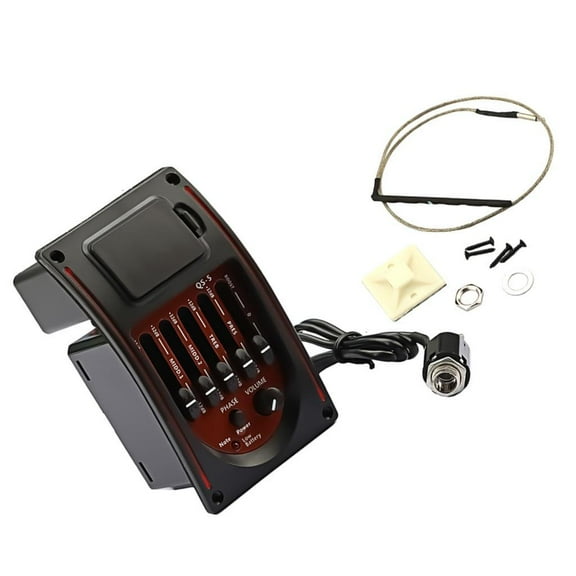 hejhncii 5 Band Tone Controls EQ Equalizer Tuner Acoustic Guitar Preamp Equalizer