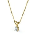 thumbnail image 3 of JeenMata 0.75 Carat Pear Cut Diamond - Elegant Pendant Necklace - 18K Yellow Gold Plating Over Silver, 3 of 4