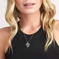 thumbnail image 2 of Collar de plata de ley S925 Silvora para mujer Collares con piedra natal del infinito Corazón Cumpleaños Navidad Aniversario San Valentín Joyas Regalos, 2 of 8