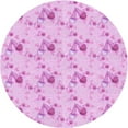 thumbnail image 1 of Ahgly Company Machine Washable Indoor Round Transitional Blossom Pink Area Rugs, 3' Round, 1 of 7