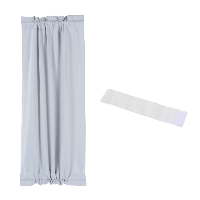Unique Bargains Rideau Occultant pour Porte, 25 Pieds L x 40 Pieds L Rideau de Porte pour Fenêtre Française 1 Panneau, Blanc Or