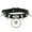 Black, variant on Punk Gothic Leather Rivet Collar Necklet Locking Neck Chain Collarbone Necklace-Black