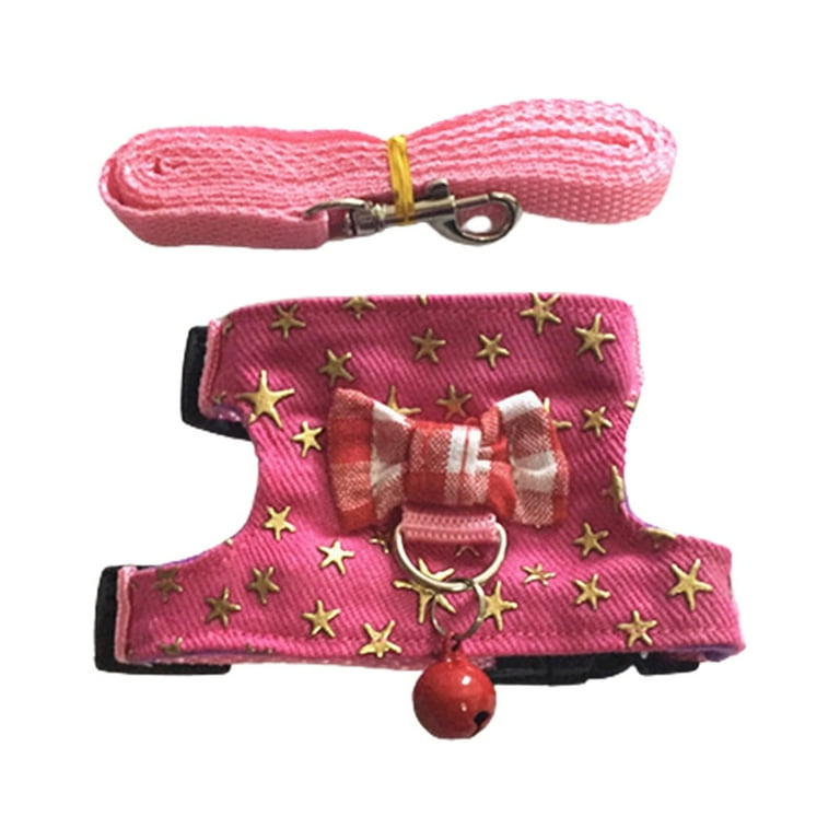 Walbest Hamster Mesh Chest Strap Adjustable Small Animals Harness and Leash Traction Rope Guinea Pig Rabbit Harness and Leash Fashion Hamster Supplies Funny Small Pet Walk Comfort Padded Vest Walmart....