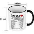 thumbnail image 2 of Gifts for Mom - Mom Nutrition Facts Mugs, Mothers Day Gifts for Mom from Daughter Son, Christmas Gifts, Birthday Gifts, Modwnfy White 11 fl oz Coffee Mugs Ceramic Mug Tea Cup, 2 of 9