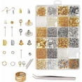 thumbnail image 1 of Kit para hacer joyas, 2416 piezas, kit para hacer joyas de plata con cierre dorado, 1 of 5