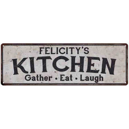 - FELICITY's Kitchen Personalized Rustic Chic Decor Gift 6x18 Sign 106180051911