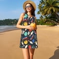 thumbnail image 3 of Fotbe Bowling Ball Vestido de Verano sin Mangas para Mujer – Vestido Midi Línea A, Estilo Camiseta Floral, Vestido Playero Casual y Fluido, 3 of 7