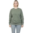 thumbnail image 2 of Milltex Unisex Crewneck Sweatshirt, Casual Fleece Cotton Blend Pullover, Regular Fit Long Sleeve Sweatshirt for Men & Women, Soft Warm Everyday Wear-GreenHtr, 2 of 4
