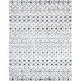 thumbnail image 3 of Shag 5x8 Area Rug Thick (5'3'' x 7'3'') Geometric Cream, Dark Gray Living Room Easy to Clean, 3 of 9